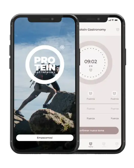 Protein Gastronomy app mockup on mobile