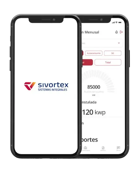 Sivortex app mockup on mobile