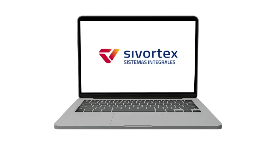 Sivortex web mockup on laptop