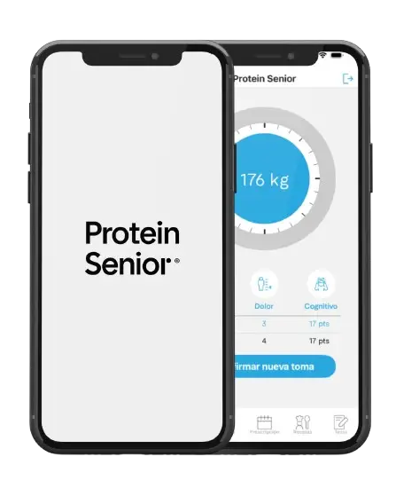 Protein Senior app mockup on mobile